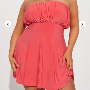 Fashion Nova Strapless Pink Dress